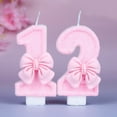 thumbnail image 6 of Elegant Pink Number Candle For Birthdays Weddings Pink Decoration, 6 of 16