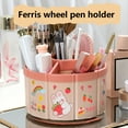 thumbnail image 1 of TopLLC Pencil Case On Rotating Table - 6 Compartment Pencil Case For School Office, Cosmetic Storage, 1 of 3