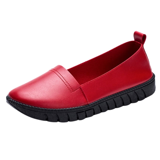 Chaussures de Loisirs pour Femmes, Chaussures Plates à Enfiler, Bout Rond, Chaussures Bateau