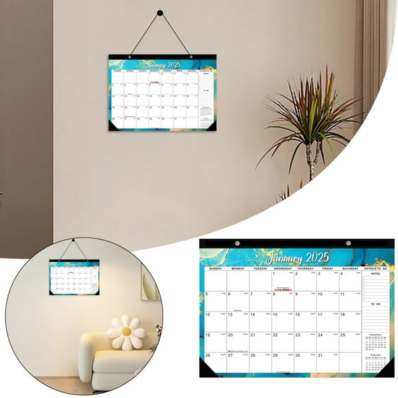 Qixi Thick Planning Inches Months Calendar Decembercalendar Paper September Calendar for Organizing Decoration Sky Blue Clearance Sale!
