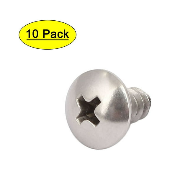 Unique Bargains M5x12mm Thread 316 Stainless Steel Head Self Tapping Screw 10Pcs