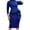 Blue, variant on Church Dresses for Women Elegant Knee Lenght Long Sleeve Bodycon Ruffles Work Peplum Midi Pencil Dress