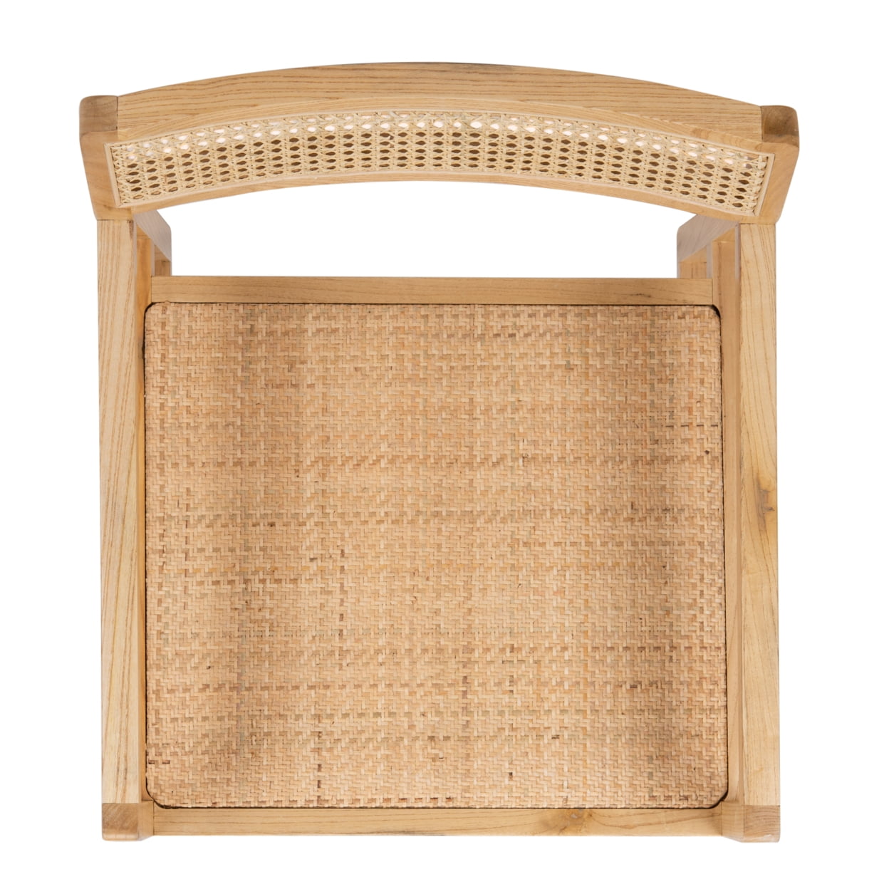 SAFAVIEH Lula Cane Nautical Solid Accent Chair, Natural
