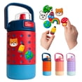 thumbnail image 1 of Termo Termico para Niños Charms Acero Inoxidable 12oz Pines rojo, 1 of 7