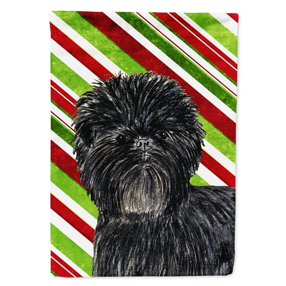 Affenpinscher Candy Cane Holiday Christmas Flag Canvas House Size