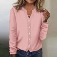 thumbnail image 2 of ShomPort Cardigan for Women Fall Long Sleeve Collared Button Down Cardigans Solid Color Casual Tops, 2 of 5