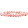 thumbnail image 1 of Angelstones Natural American Pink Queen Conch Shell 6mm Round Beads Stretch Bracelet 6.5" Unisex, 1 of 2