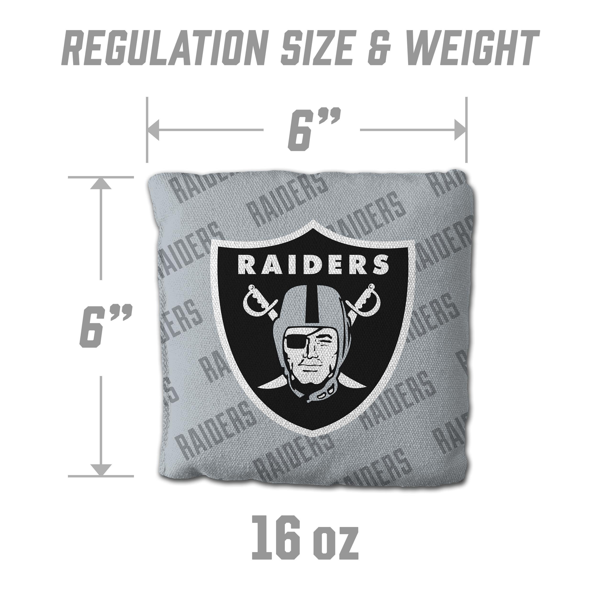 NFL Las Vegas Raiders Cornhole Bags - 4PK - Grey