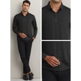 thumbnail image 4 of DARING DIVA Men's Soft Long Sleeve Button Down Business Formal Dress Shirt S Black, 4 of 5