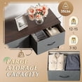 thumbnail image 6 of WLIVE Fabric Dresser for Bedroom, Tall Dresser with 8 Drawers, Storage Tower with Fabric Bins, Double Dressers, Chest of Drawers for Closet, Living Room, Hallway, Dark Gray, 6 of 10