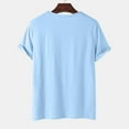 thumbnail image 2 of Nnhblu Men Cotton Short Sleeve Round Neck Casual Blouses Blue S, 2 of 5