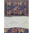 thumbnail image 3 of Botanical Comforter & Sham Bedding Set, Colorful Exotic Jungle Night Interpretation, 3 pcs Duvet Set Microfiber Filling Quilt, 5 Sizes, Quartz Salmon, by Ambesonne, 3 of 4