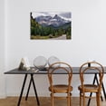 thumbnail image 5 of Rustic Mountain Forest Landscape Canvas Wall Art, 24x16in Snowy Cascade Range Nature Print, Pacific Northwest Wall Decor for Living Room, Bedroom, Cabin, Ready to Hang, 5 of 6