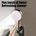 thumbnail image 5 of High Pressure Handheld Showerhead with Carbon Filter, Hard Water Softener Filtered Shower, 5 Spray Modes, ABS Material, Easy Installation, for Low Water Pressure, Family Use, 5 of 6