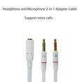 thumbnail image 3 of 3.5mm PC Computer Audio Cable Earphone Cable Conversion Microphone Headset Converter Cable Headphone Jack Adapter Aux Splitter black, 3 of 5
