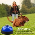 thumbnail image 4 of Juego de 2 campanas de entrenamiento para perros, campanas de entrenamiento para perros, timbre de puerta para cachorros, mascotas, perros y gatos con base de goma antideslizante (azul), 4 of 5