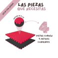 thumbnail image 2 of Piso Tatami 4m² 4pz Artes Marciales Gym Foamy 100x100x2cm Rojo/Negro, 2 of 5