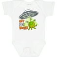 thumbnail image 3 of Inktastic Out of this World- cute green alien UFO Boys or Girls Baby Bodysuit, 3 of 5
