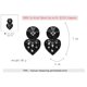 thumbnail image 2 of Pendientes de corazón de diamantes de imitación de mujer de moda aleación elegante decoración de joyería (negro), 2 of 2