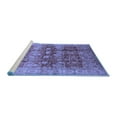 thumbnail image 2 of Ahgly Company Machine Washable Indoor Rectangle Oriental Blue Industrial Area Rugs, 7' x 9', 2 of 4