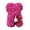 Hot Pink24, variant on Rose Immortal Flower Day Gift for Girlfriend - Pink Rose Bear with Bouquet, Decorative Plastic Ornament for Home and Office