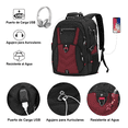 thumbnail image 2 of Mochila Para Laptop De 17 In Impermeable Negro Con Rojo Malubero Malu2189, 2 of 4