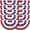 3x6 Feet,10 Pack, variant on 3 Pack 3x6 Ft American Pleated Fan Flag, USA Patriotic Flag Bunting Half Fan Banner for Outside Red White and Blue Decor Memorial Day Independence Day 4th of july Decorations