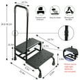thumbnail image 5 of SHYUJAJIE 2 Step Stool with Handle for Seniors, Height Adjustable & with Sensor Light, Hold up to 450 lbs, Heavy Duty Bedside Step Stool for High Beds for Adults, Elderly, Handicap, 5 of 8
