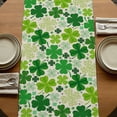 thumbnail image 5 of Table Runners 70 Inches Long Dress Scarves, St. Patrick's Day Farmhouse Coffee/Dining/Kitchen Table Decor, Holiday Table Runner, Lucky Shamrocks Spring Leaves Retro Plants 13x70 Inch, 5 of 9