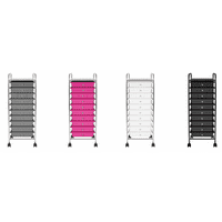 Amazon Com Adeptus 6 Drawer Wide Roll Cart Solid Wood White Kitchen Dining