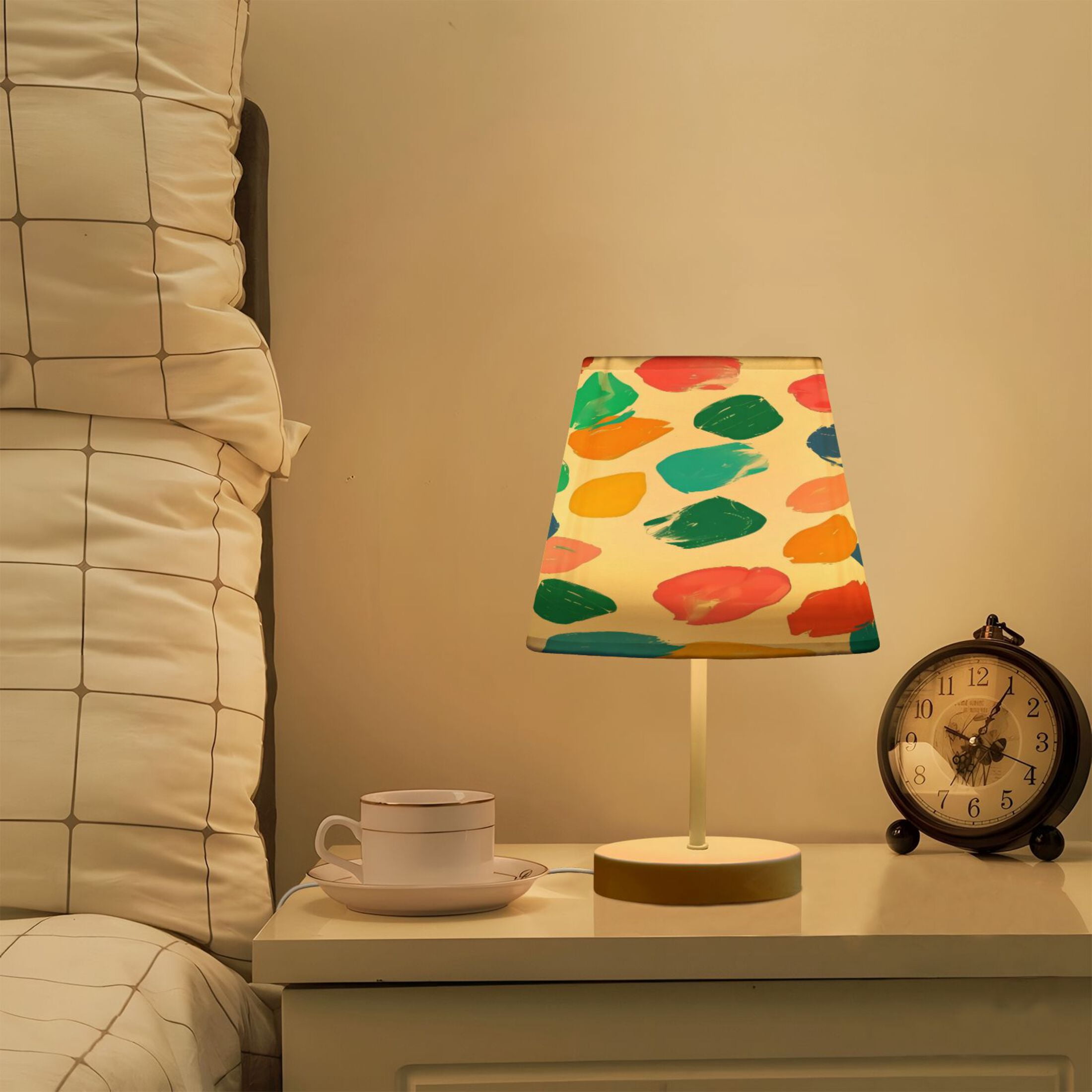 Table Lamp Small 5.9x10.8 Inches Table Lamps Night Light Tools & Home Improvement Bedroom Lamp Guest Room Lamp Study Lamp Office Lamp Oil Painting Petal