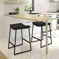 thumbnail image 6 of Amisco David 26 In. Counter Stool - Black Polyester / Black Metal, 6 of 9
