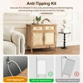 thumbnail image 3 of Heynemo Storage Cabinet with Drawers and Doors, Kitchen Buffet Sideboard, Wood Entryway Accent Console Cabinet for Hallway, Dining Room, Living Room, Natural, 3 of 8