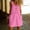 Dresses-233Hot Pink, variant on Casual Dresses for Women Loose Fit U Neck Sleeveless Shift Dress with Pockets Button Down Mini Dress Solid Basic Everyday Summer Vacation Dress
