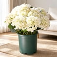 thumbnail image 6 of Hydrangea Artificial Flower for Outdoor, 4 Bundles Fake Hydrangea Bush Plant UV Resistant for Outdoors Front Porch Indoor Home Garden Decor, White, 6 of 9
