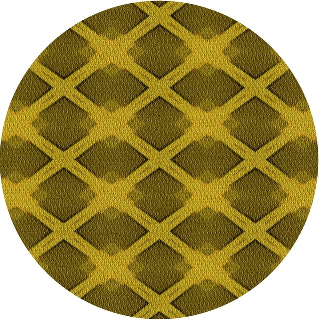 Ahgly Company Tapis d'Intérieur Lavables en Machine, Ronds, Transitionnels, Brun Bronze Foncé, Ronds de 5 Pi