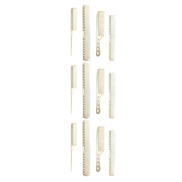 Peine de corte Qarigey 4 piezas para profesionales metal con mango ergonómico unisex ligero y duradero Oro Type1 NO1