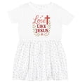 thumbnail image 3 of Inktastic Love Like Jesus Inspirational Christian Girls Toddler Dress, 3 of 5