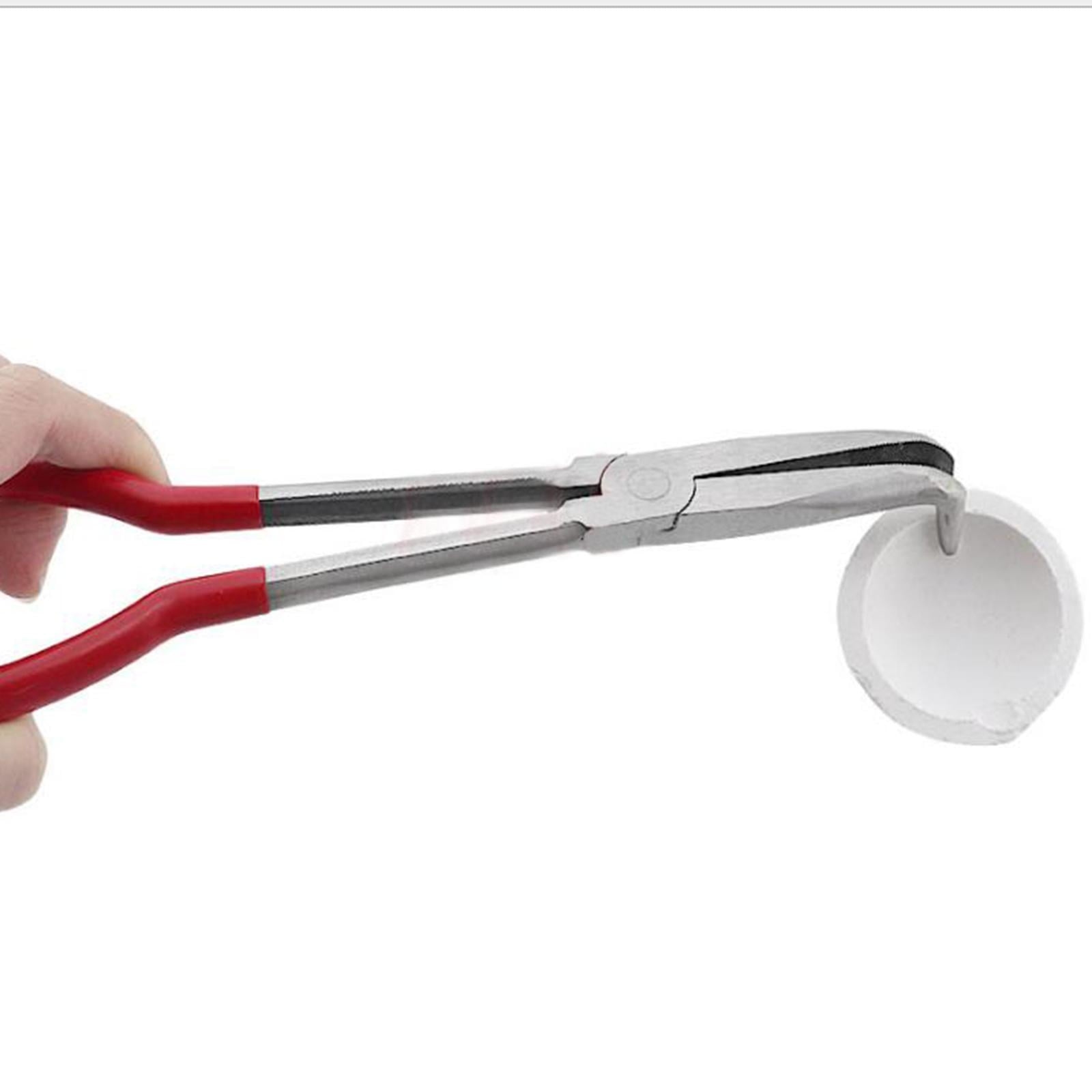 FVDPWYE Crucible Tongs Long Nose Pliers Foundry Melting Casting Gold Silver Bronze Metal 45 Degree