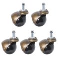 thumbnail image 1 of Surrme Set Of 5 Office Chair Swivel Casters, Replacement Office Chair Swivel Leg Casters, For Wood, Rubber, Laminate, Tile Floors, Parquet, For Office Chair,Set Of 5 Office Chair Swivel C, 1 of 5