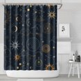 thumbnail image 2 of Gothic Shower Curtain Set - Dark Celestial Moon & Star Print, Mystical Cosmic Bath Decor, Waterproof Polyester 72"x84", Goth Aesthetic Gift, 2 of 5