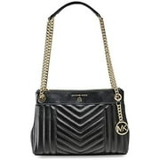 Michael Kors Susan Ladies Medium Black Leather Satchel Bag 30H9GUSS6T001