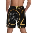 thumbnail image 2 of Lsque Mens Swim Trunks 2025 New Year New Pattern - Bathing Suit Compression Liner - Beach Swim Shorts Swimwear - (S-3XL) - Stretch Quick Dry -3X-Large, 2 of 9