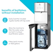 Avalon Bottom Loading Stainless Steel Water Cooler with Filtration, 3 Gallon Capacity