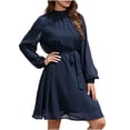 thumbnail image 2 of Dwaogom Women Fashion Slim Waist Dress Long Sleeve Solid Color Dress Halter Dresses For Women Cute Dresses For Teens Dress, 2 of 5