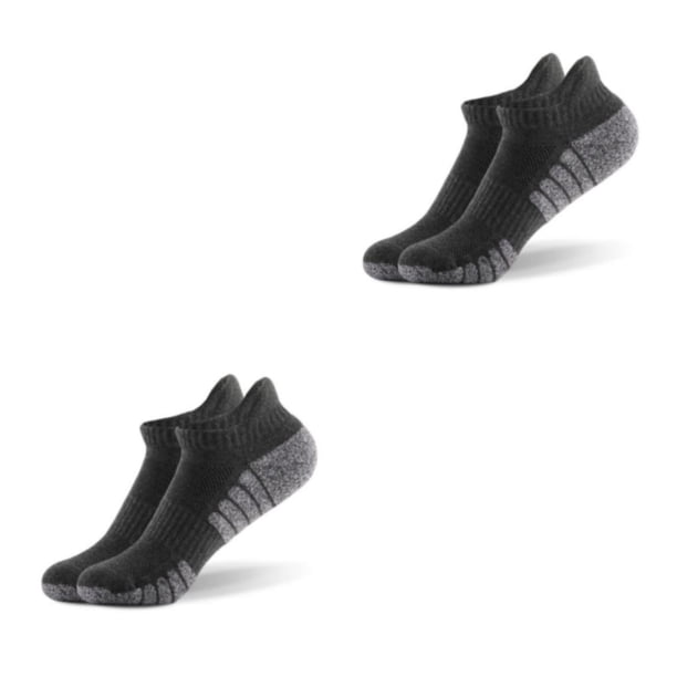Sonducket Calcetines de barco cómodos absorbentes de toalla engrosada de tela mejorada, algodón de tela e individuos gris oscuro XL (43-47) gris oscuro XL(43-47) 2piezas