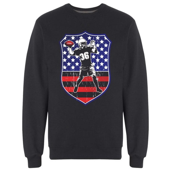 United States Football Player Sweatshirt Men -Image by Shutterstock, Male Small