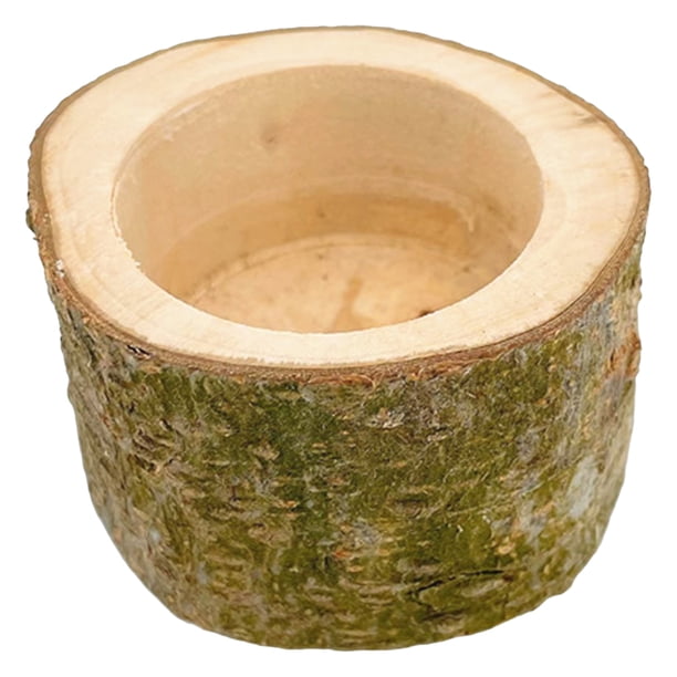 Cuenco de madera para chinchilla, adorable cuenco para hámster, cuenco de madera para comida de conejo, cuenco para conejo