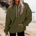 thumbnail image 2 of Timegard Hoodies for Women Drawstring Long Sleeve Sweatshirts Pullover Fall Winter Solid Color Tops, 2 of 5