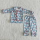 thumbnail image 1 of Pijamas de Navidad para niña, ropa de Papá Noel, camisa con volantes, conjunto de pantalones a cuadros, atuendo infantil de Boutique, venta al por mayor, 1 of 4